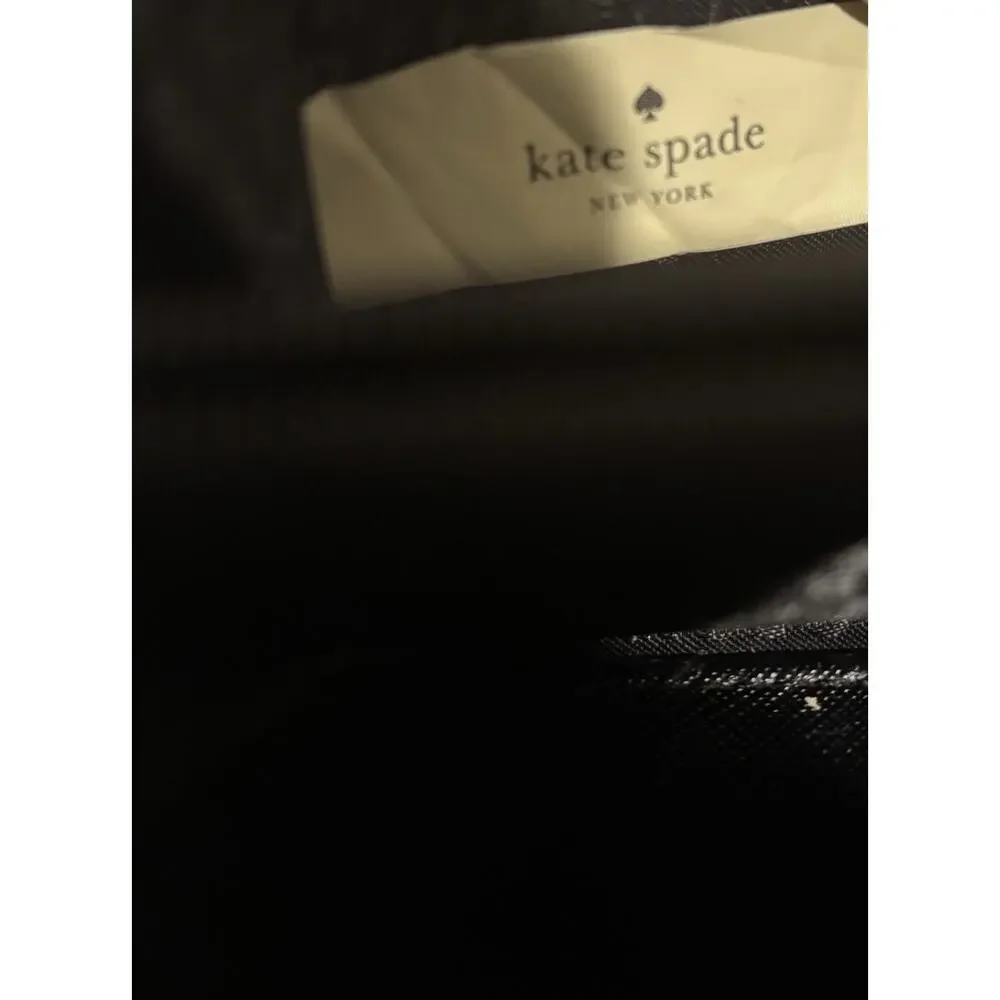 Kate Spade New York Black Solid Logo Zip-Around Wallet Credit Card Holder